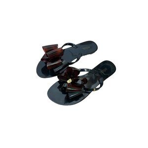 Melissa Harmonic Bow Sandals Black Brown Womens Size 6